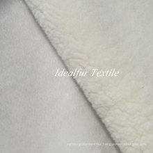 White Granular Imitation Wool Fake Fur